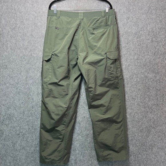 Columbia Omni-Shade‎ Ripstop Cargo Pants Men M 30 Olive Hiking Outdoor UPF - Picture 6 of 9